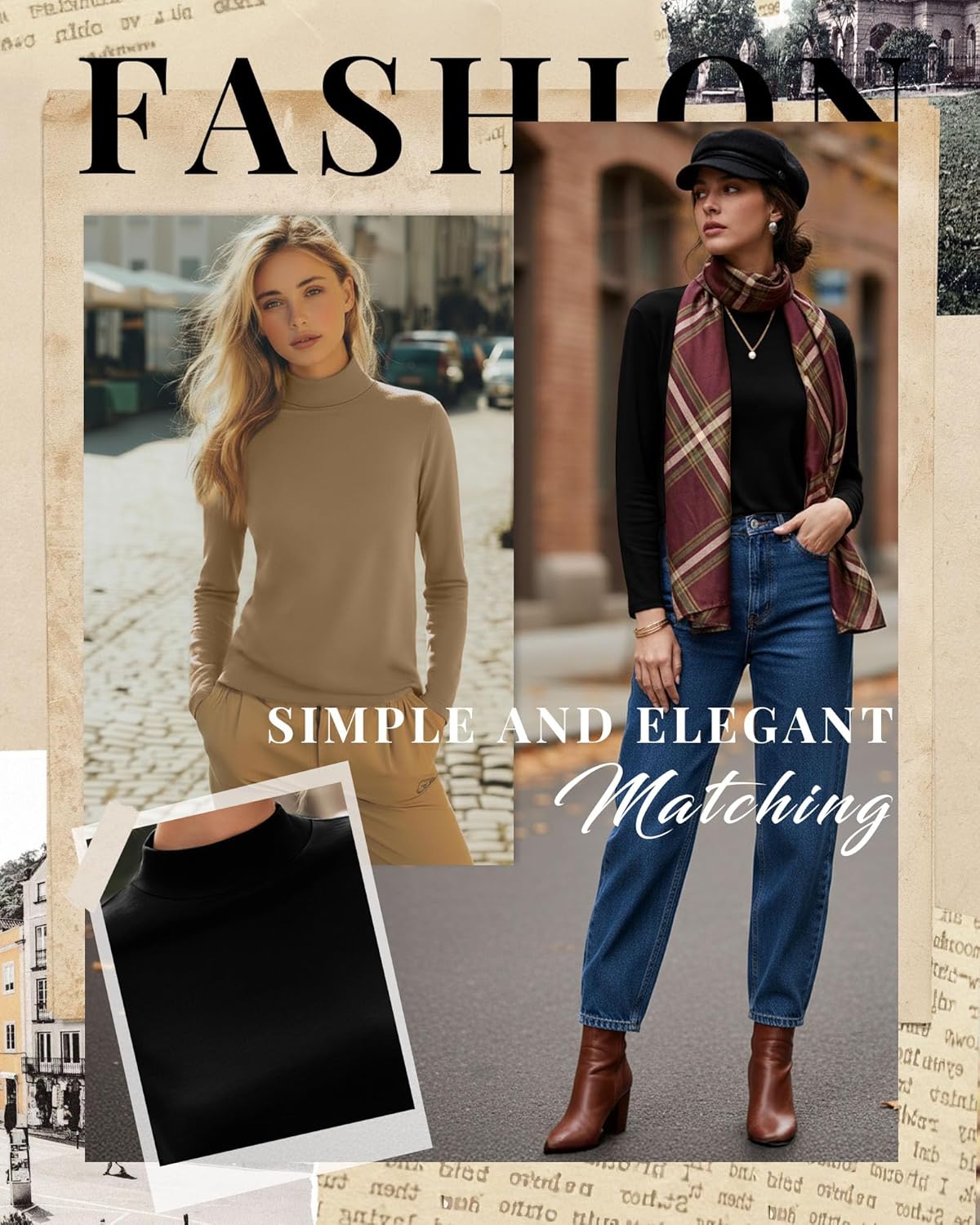 3 Pack Cotton Women's Mock Turtleneck Shirts Long Sleeve Mock Neck Tops Casual Pullover Basic Tees Undershirt - Image 6