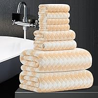 Vista 65 de Juego de 4 toallas de baño extra grandes (35 x 70 pulgadas), toallas de baño de gran tamaño, súper suaves, altamente absorbentes, juego de toallas