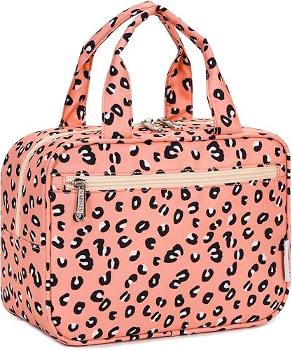 Narwey Neceser de tamaño completo para mujer, bolsa de maquillaje grande, organizador de viaje, bolsa de cosméticos para accesorios esenciales,