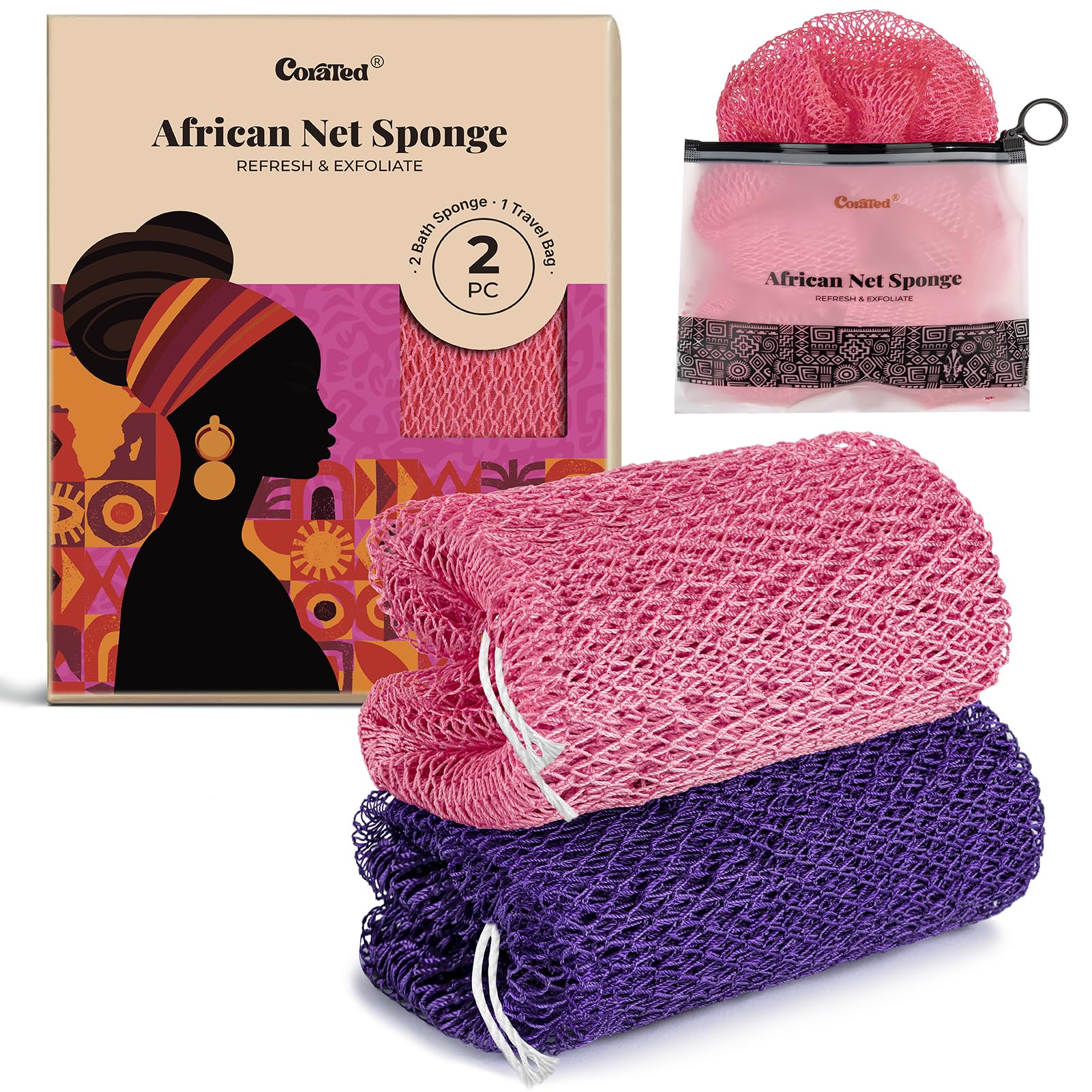 Photo 1 of CORATED African Net Sponge Bath Loofah