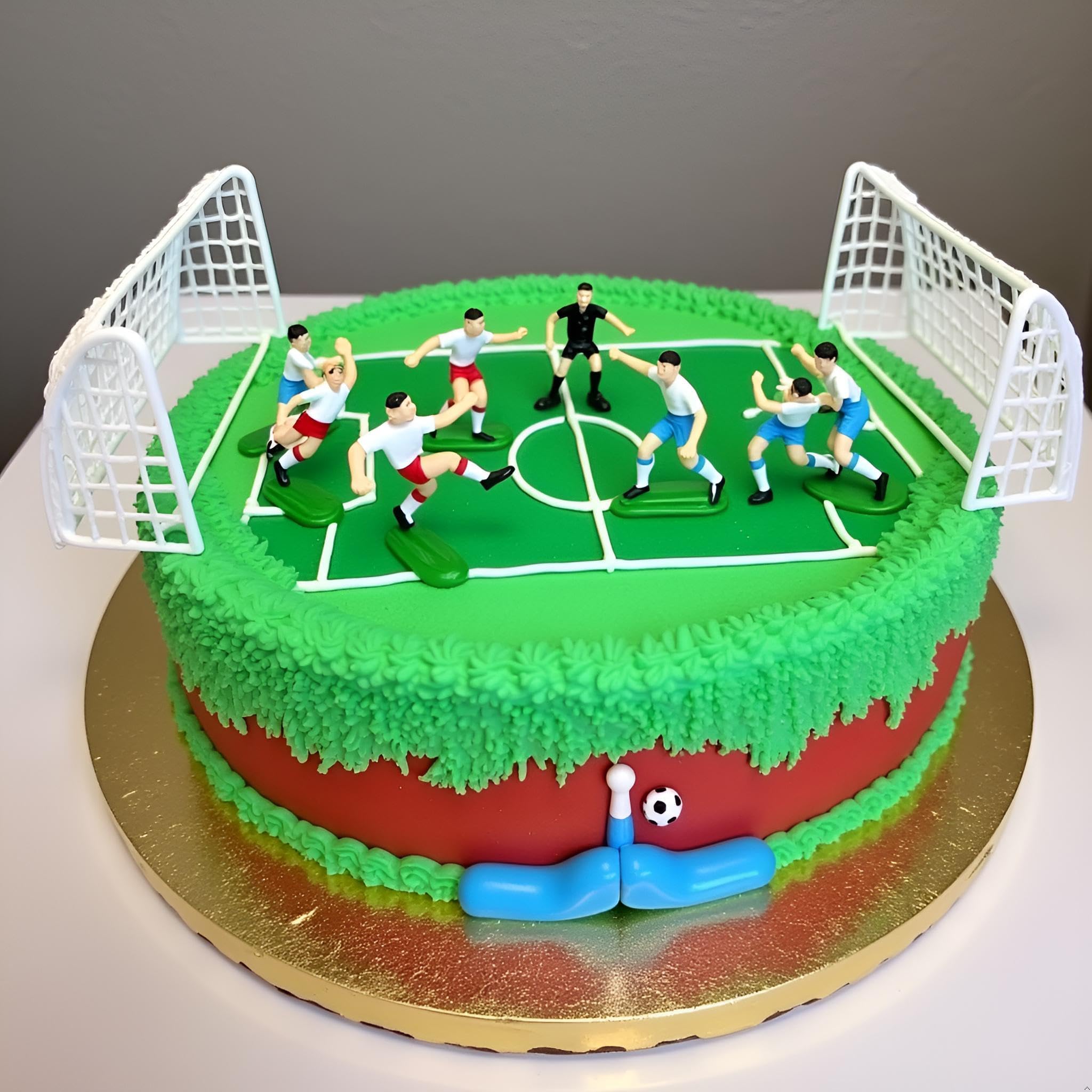 Soccer Cake Topper,Soccer Toppers for Cake and Cupcakes Cake Decorating Ornaments Set of Attractive Processed,Soccer Cake Decorations,Soccer Cake Topper for Boys,Cupcake Toppers,Icing and Decorations - Image 2