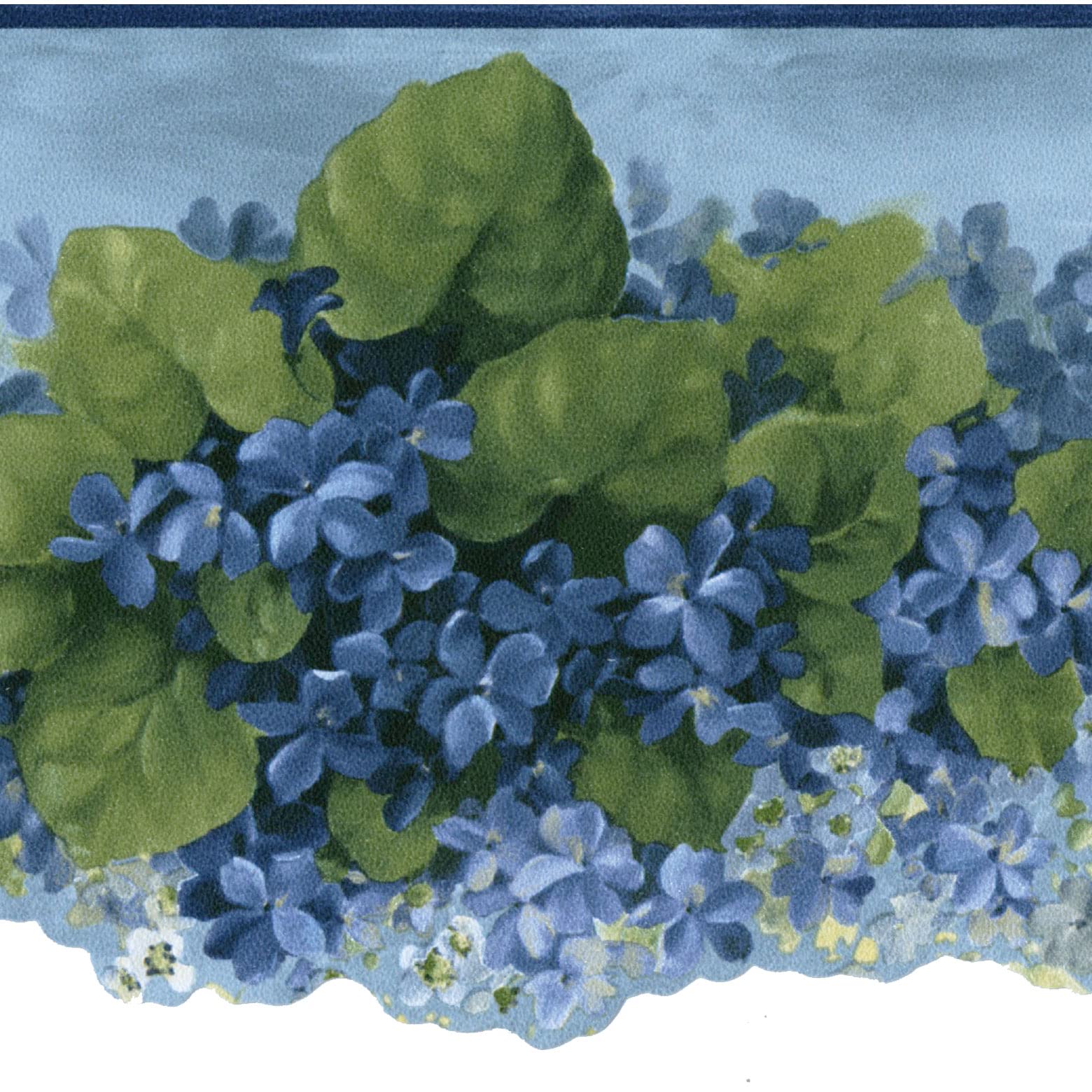 Bordure de papier peint pour salon et chambre cottage motif floral champêtre