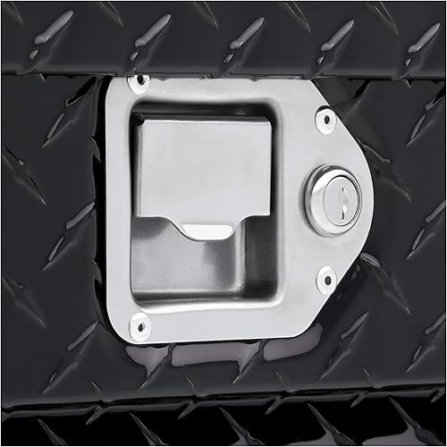 Miniatura 2 de UWS TBS-63-A-LP-BLK Caja de herramientas negra de aluminio con tapa biselada y aislante.