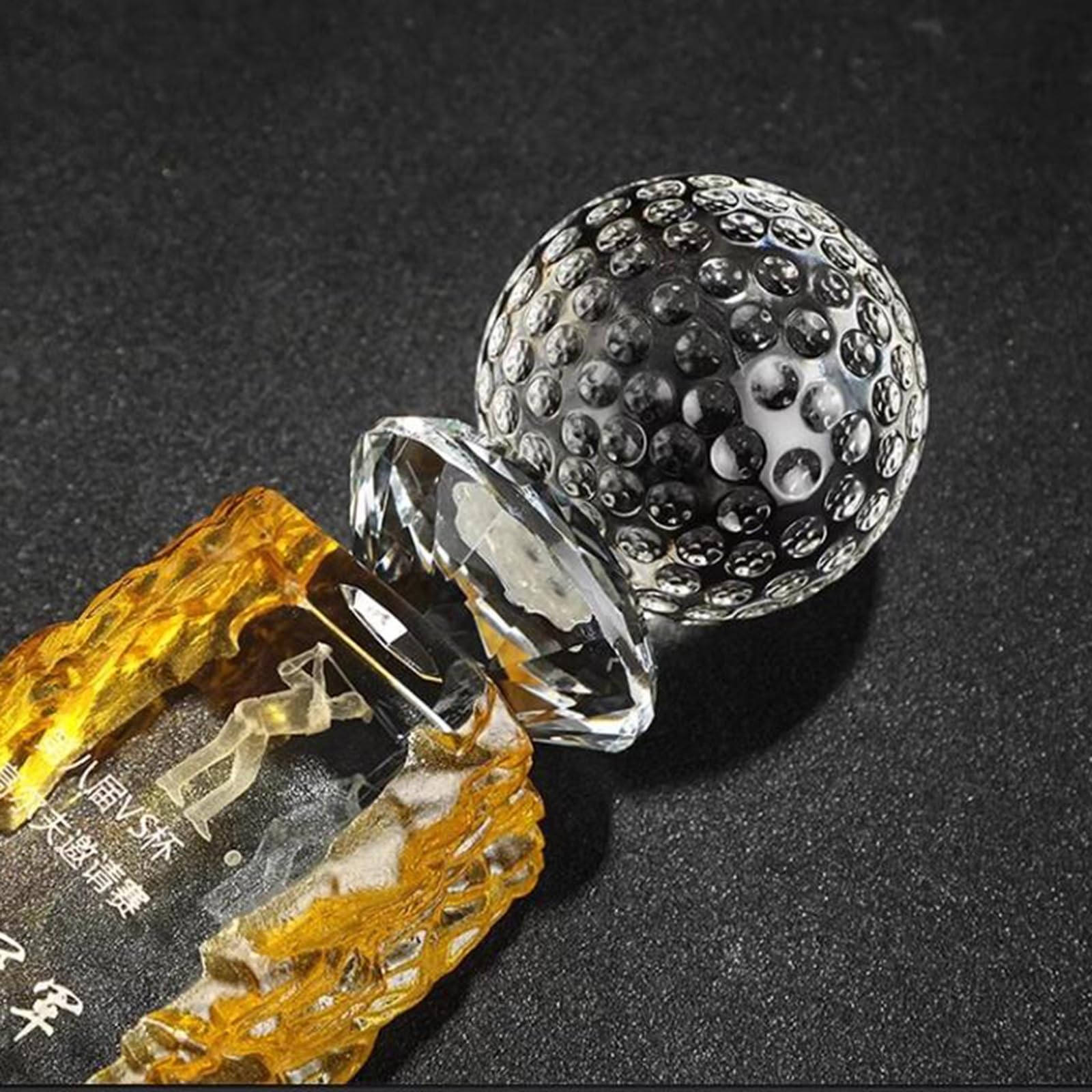 Trofei, medaglie e premi Trofeo Di Golf Creativo Punteggio Netto Totale Del Torneo Di Golf Trofeo Hole-in-one Trofeo Premio In Cristallo Trasparente Premio Del Campionato MVP La Base Può Essere Incisa