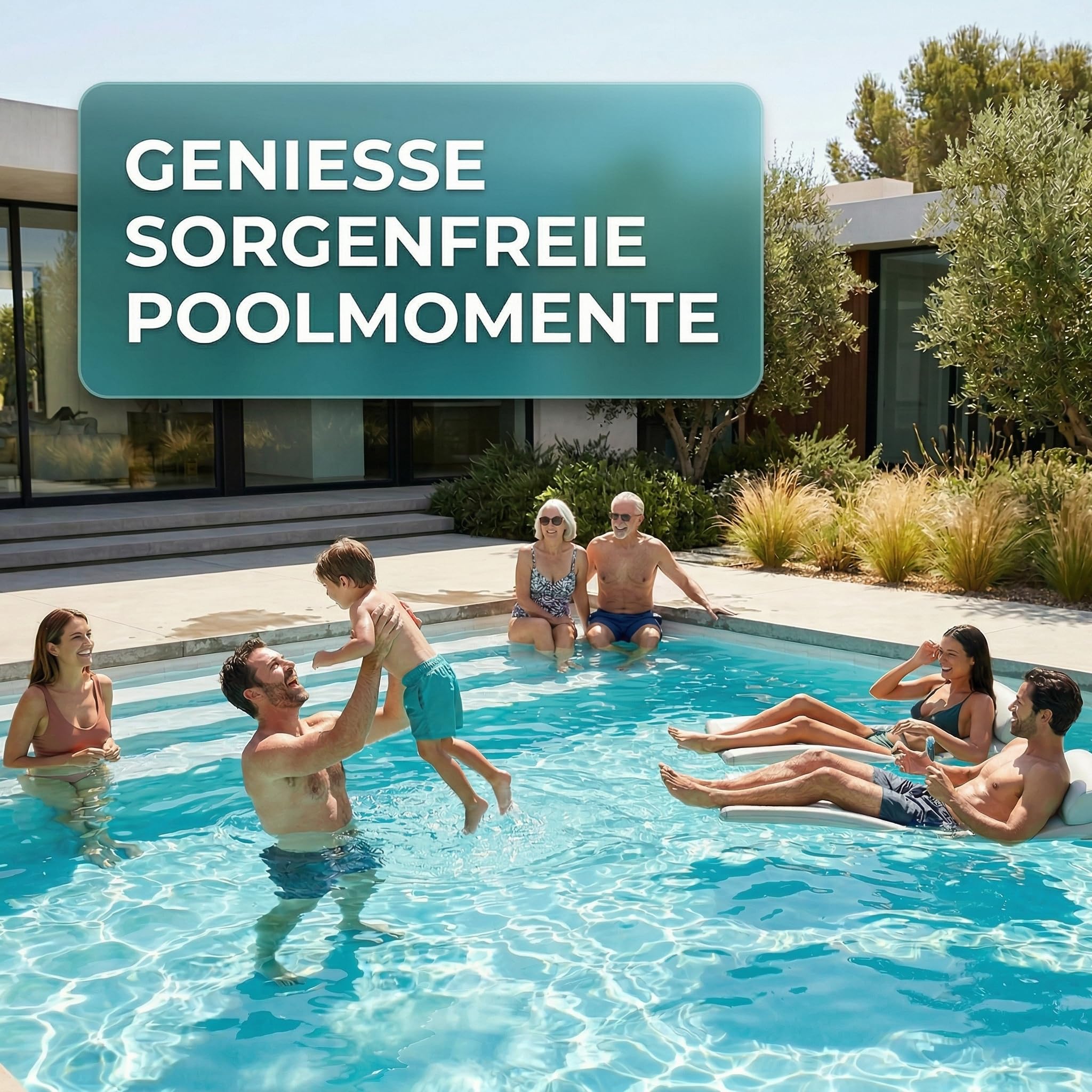 INOX® Algizid für Pool 10L – Flüssiger Algenvernichter mit Klareffekt | Hochwirksames Pool Reinigungsmittel gegen Algen, Bakterien & Keime