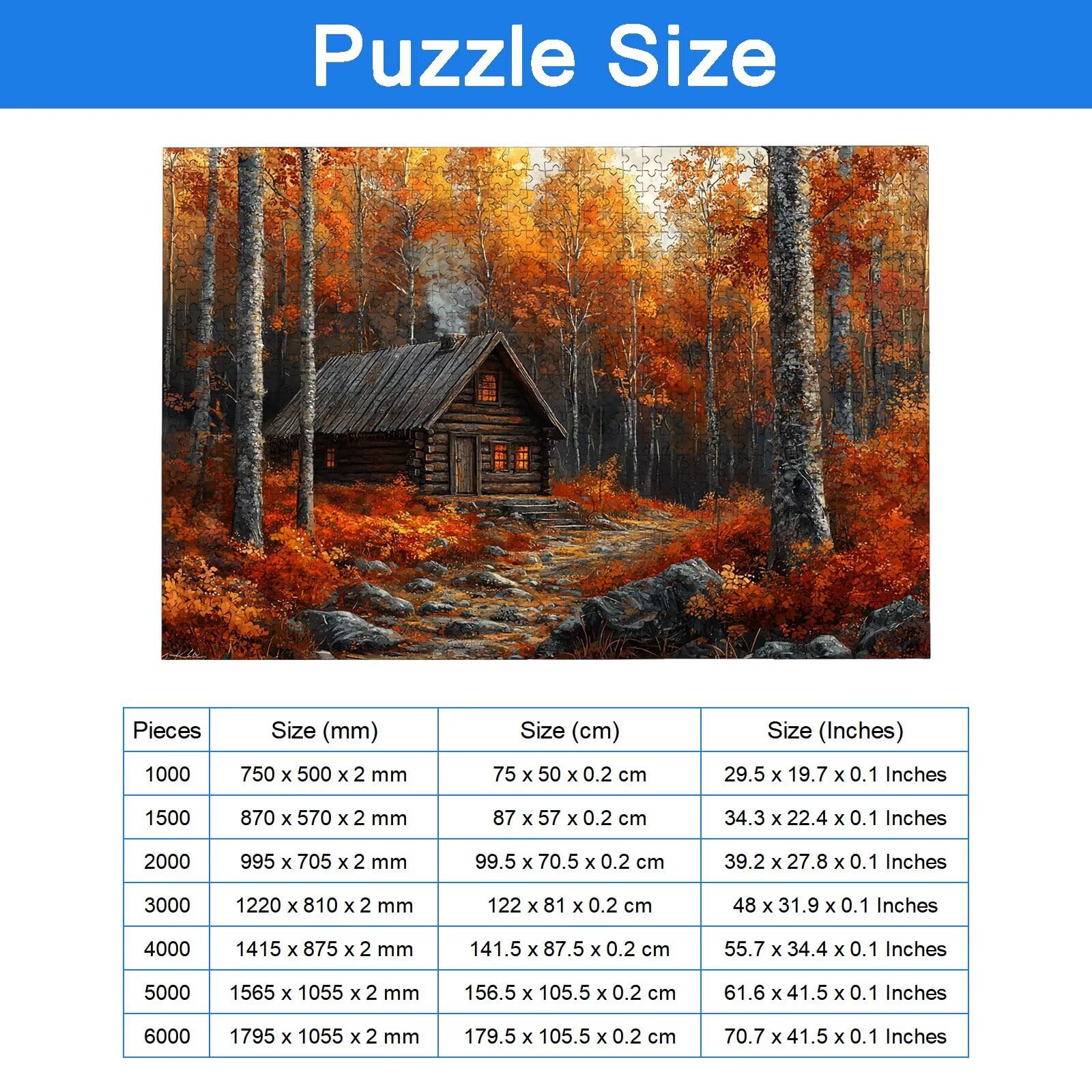 Puzzle 4000 elementów dla dorosłych, jesienne puzzle dla dorosłych i dzieci, duże drewniane puzzle z pudełkiem, gra koncentracyjna dla dorosłych, 4000 elementów układanki krajobrazowe do dekoracji