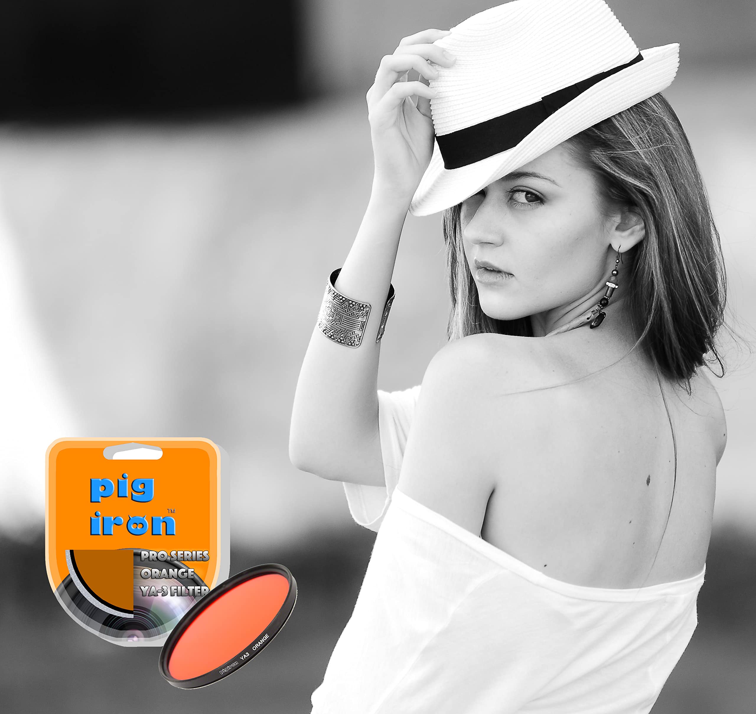 Filtre Objectif Pig Iron YA3 Pro Orange 46mm | Booster Contraste Noir Et Blanc | Photo Paysage Portrait
