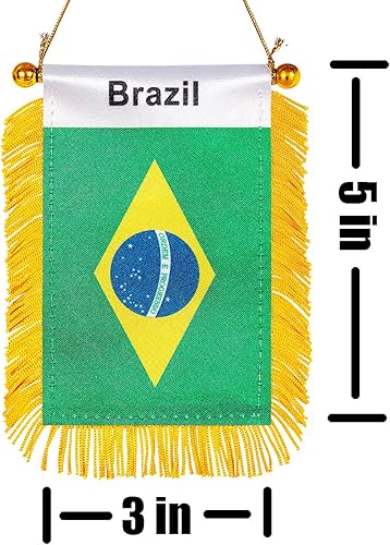 Miniatura 64 de ZXvZYT Bandera argentina colgante de ventana argentina de 3 x 5 pulgadas, mini banderas argentinas para decoración de espejo retrovisor, con ventosa