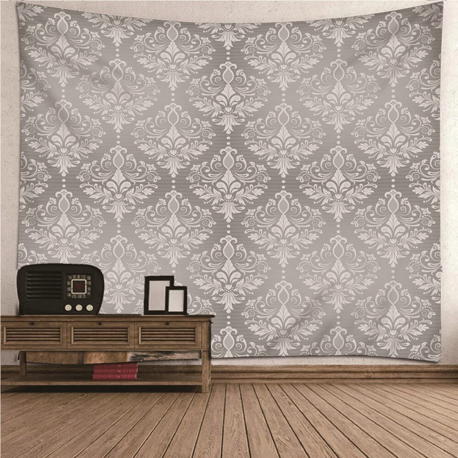Ethereval Tapestry Custom Trippy For Stoners Simple Retro Pattern Tapestries Dorm Nature Bedroom Aesthetic Gray Wall Hangings Fabric Decorations 260x240cm