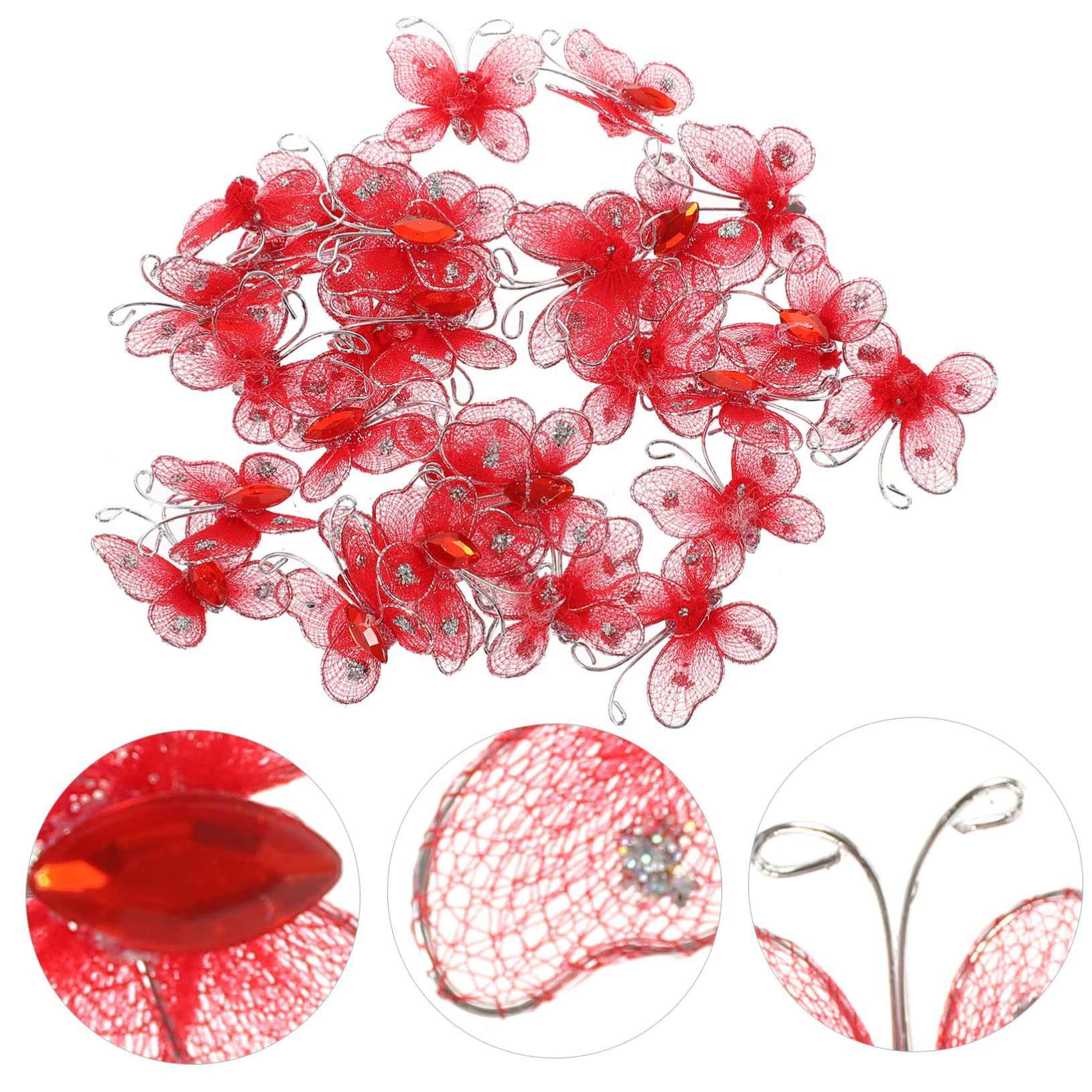 SHINEOFI 5 Set Decorazioni A Farfalla Simulate Per Compleanno Farfalle Decorazioni D'arte Da Parete Arredamento Della Stanza Delle Ragazze Decorazione Mestiere Serigrafia 50 Pezzi*5