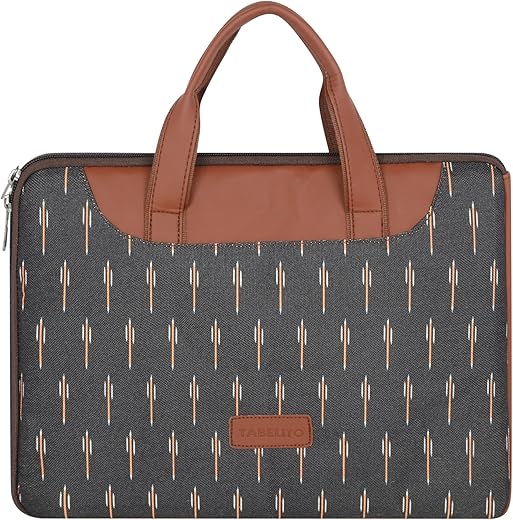 Tabelito Laptop Sleeve Bag 13″ to 15.6 inch for Women Jute and Vegan Leather Office Everyday Handbags