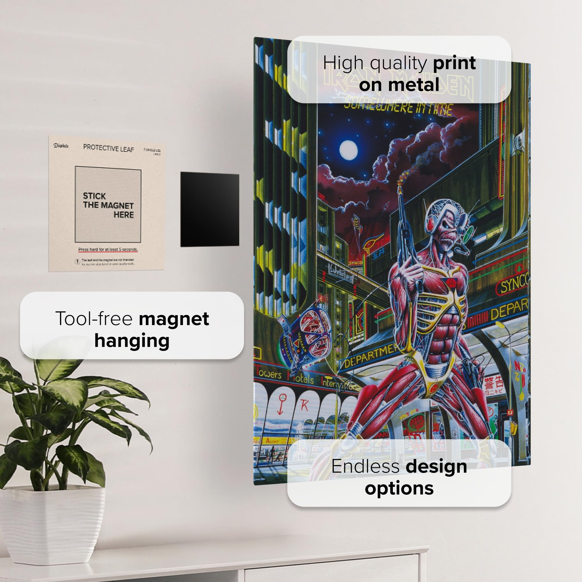 Amazon.co.jp: Displate オフィシャル アイアンメイデン メタル