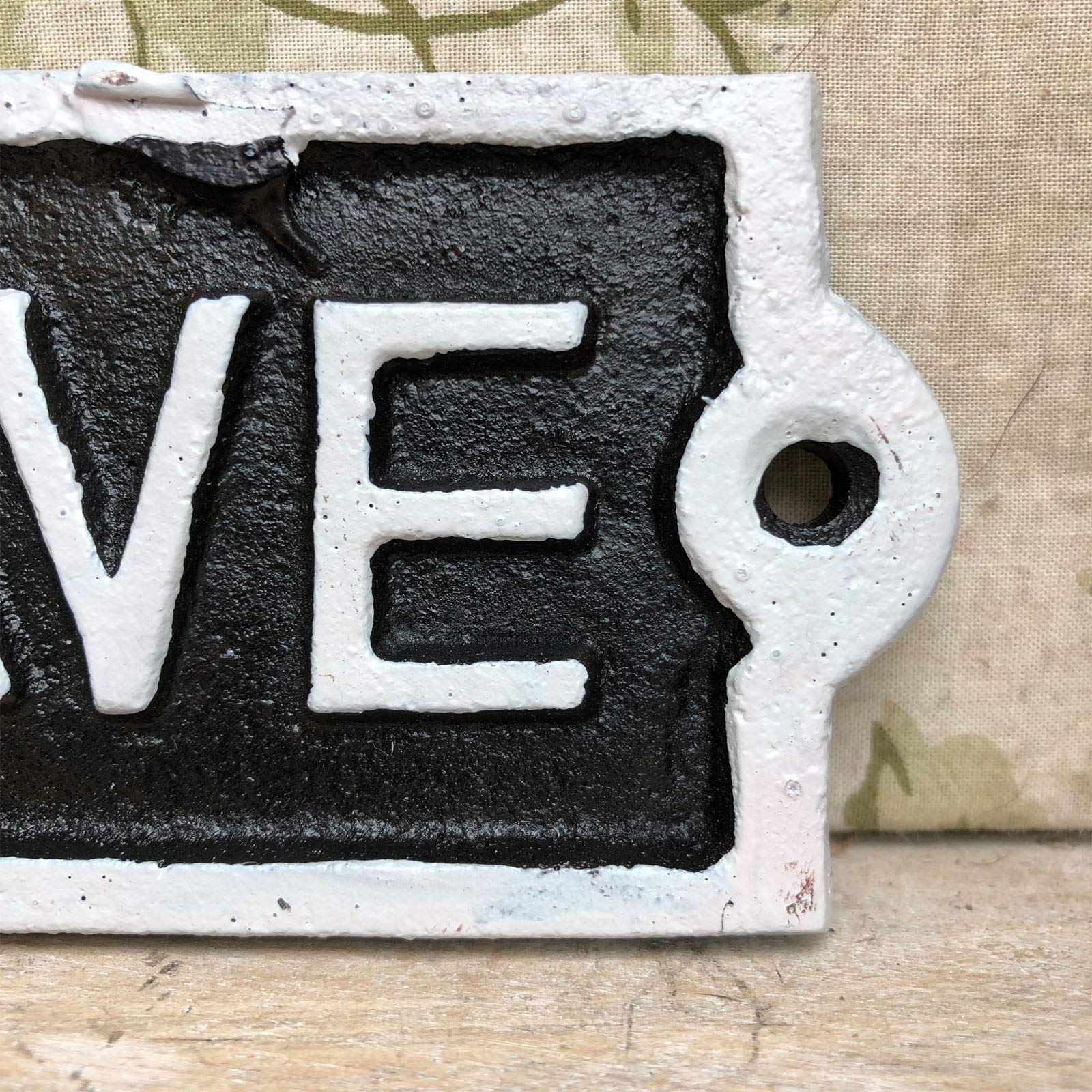 Cast Iron 'Man Cave' Wall Sign - Black & Grey Outdoor Plaque For Garage, Garden, Fence Or Door 6 thumbnail image