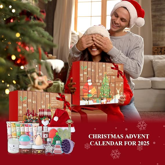 Advent Calendar 2026, 24 Days of Beauty Advent Calendar, Bath Gifts Sets for Women, Countdown Calendar for Christmas Holiday
