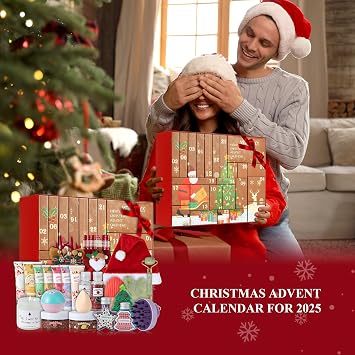 Advent Calendar 2026, 24 Days of Beauty Advent Calendar, Bath Gifts Sets for Women, Countdown Calendar for Christmas Holiday