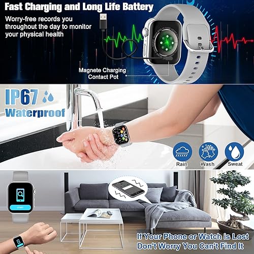 Miniatura 4 de Reloj inteligente para hombres y mujeres hacerresponder llamadas monitor de relojes inteligentes de pantalla grande impermeable 2022 rastreador de