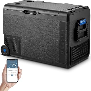 BODEGACOOLER 12 Volt Car Refrigerator, Car Fridge Protable Freezer WIFI APP Control, 50Quart (48L) RV Electric Cooler -4℉-68℉, 12/24V DC 100-240V AC for Outdoor, Truck, Van, Vehicles, Camping, Travel