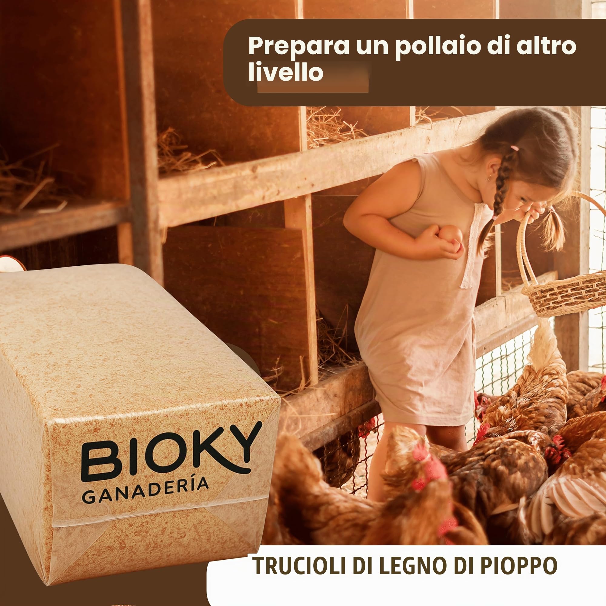 Trucioli di legno per animali domestici, galline, pollame e altri animali domestici, 100 l ~ 15 kg, per pollame, conigli, cavalli - 100% naturale - assorbente previene parassiti - sostituto segatura
