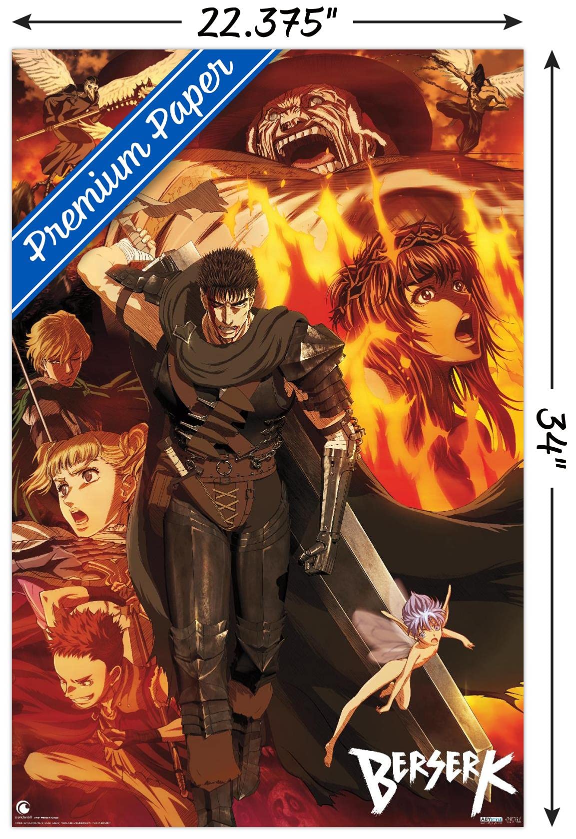 Amazon.com: Berserk - Group Wall Poster, 34L