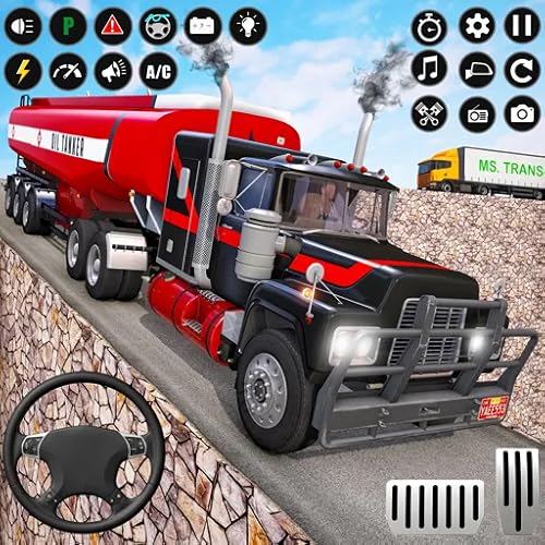 Offroad Wood Cargo Delivery Truck American Heavy Duty Driver Transport Mountain Logging Truck Driving Game