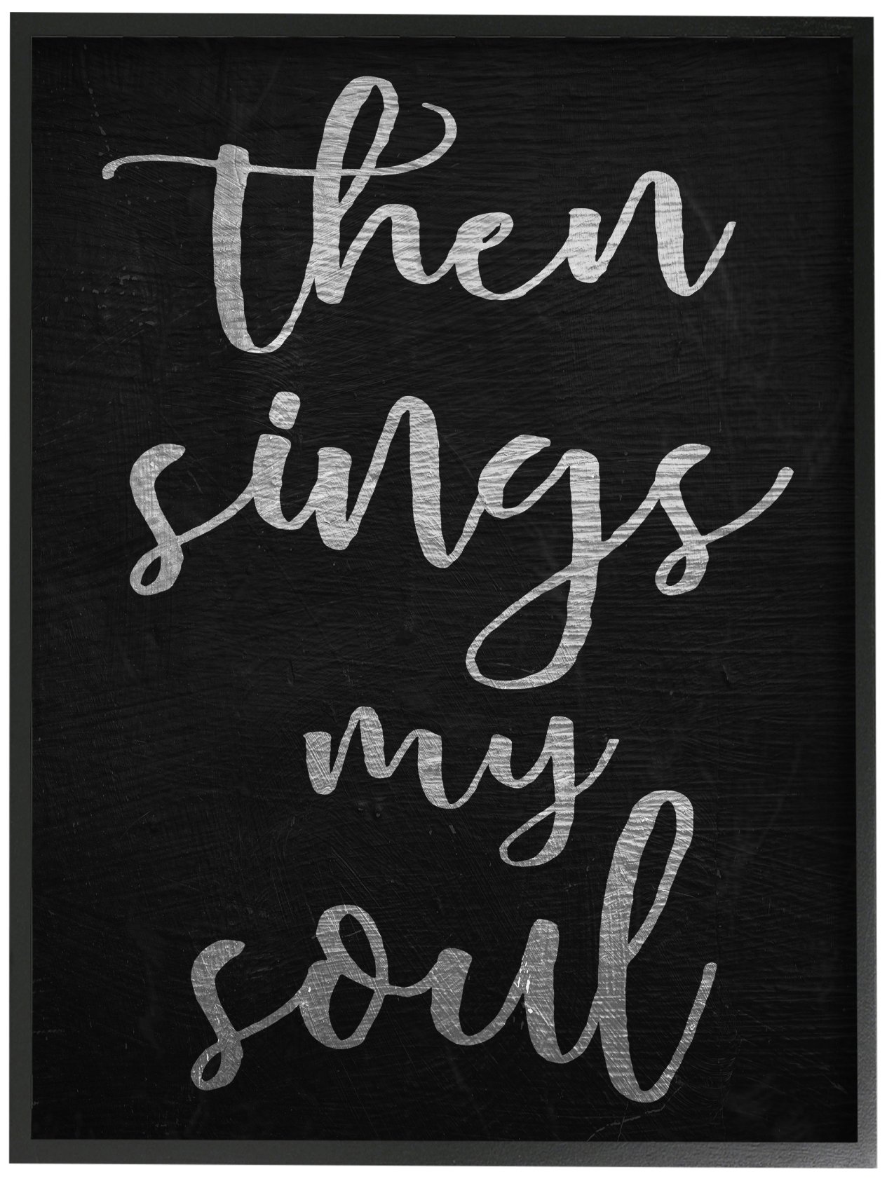 The Stupell Home Décor Collection Then Sings My Soul Typography Oversized Framed Giclee Texturized Art, 16 x 20