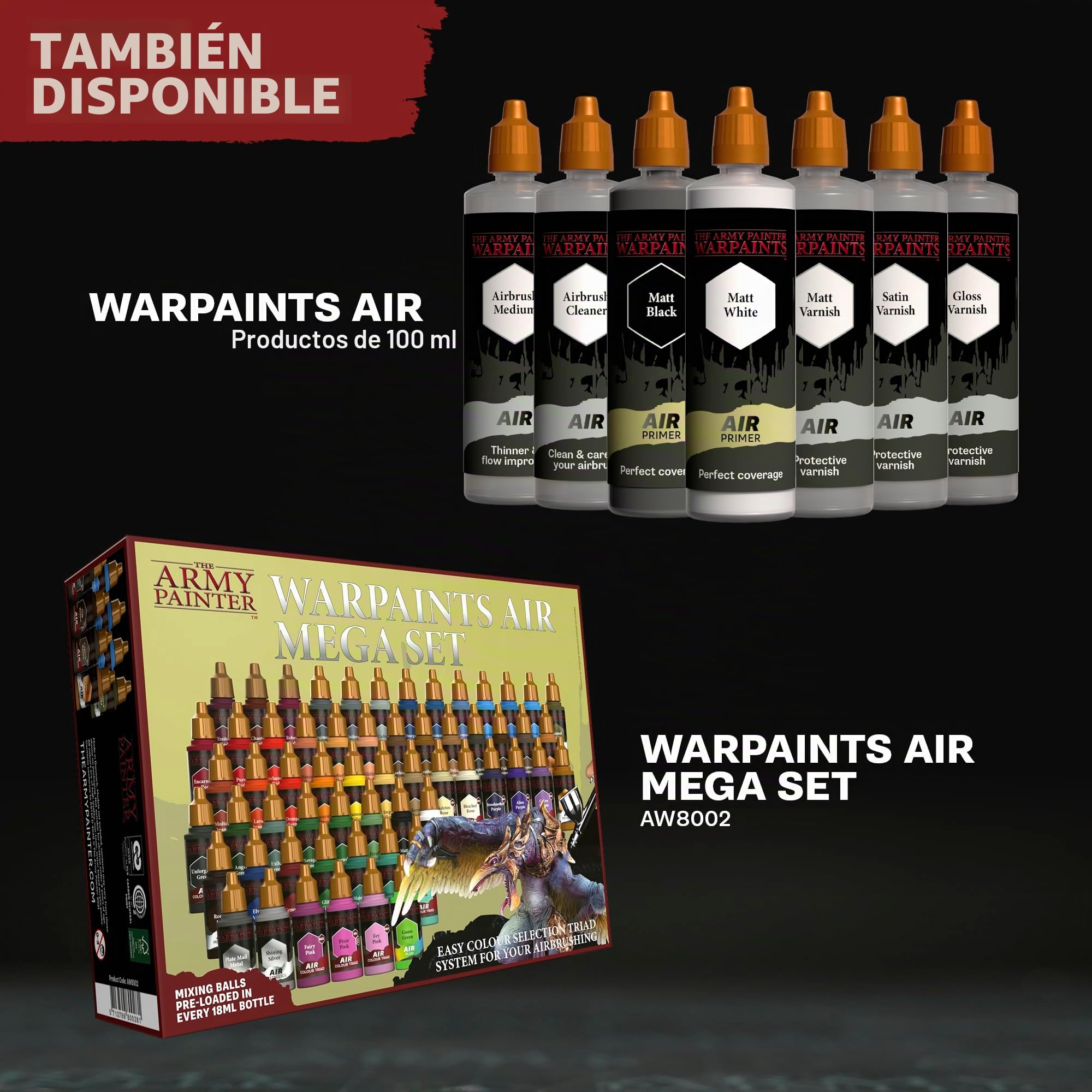 The Army Painter, Airbrush Starter Bundle, con Air Starter Set y DipIt