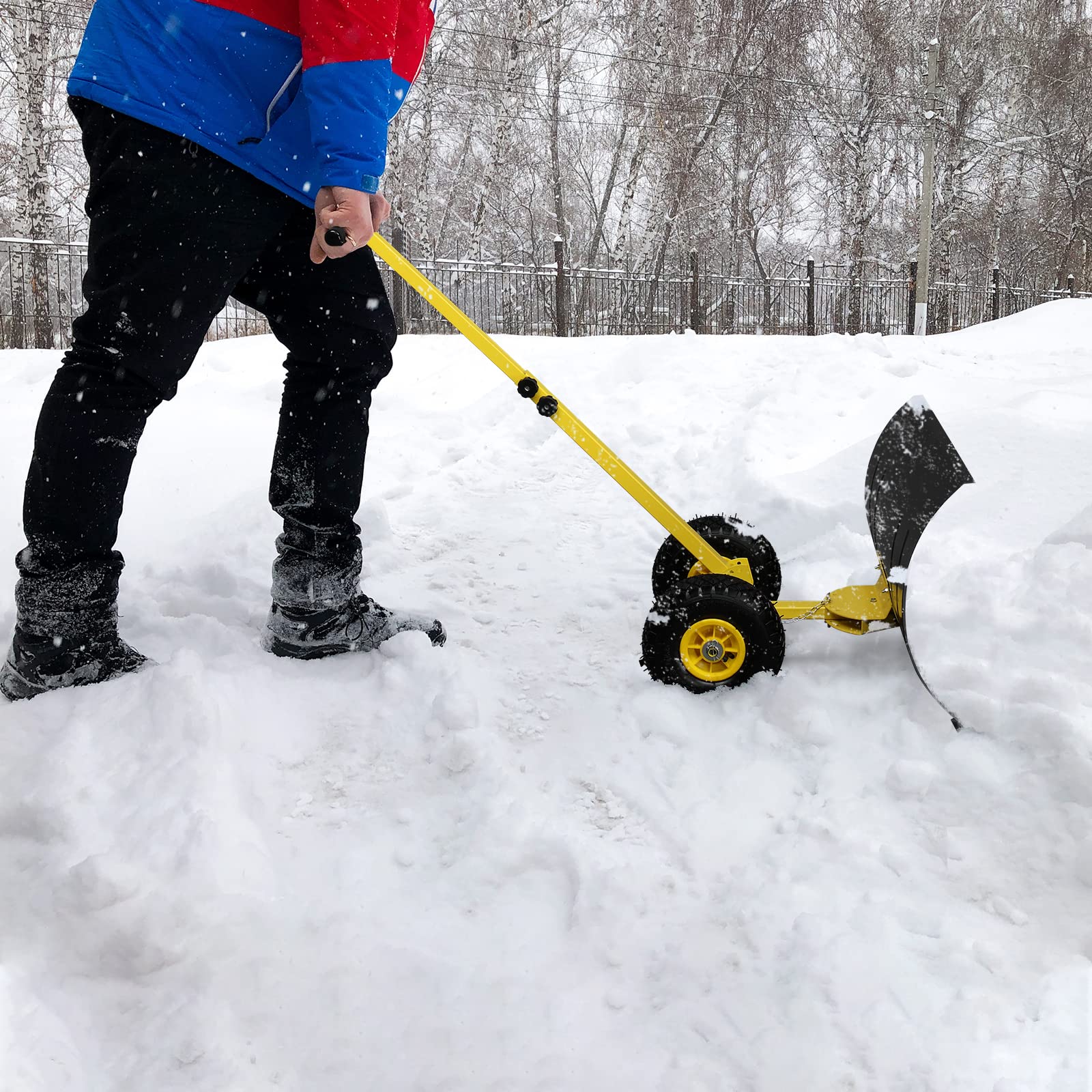 teraz usuwanie,Rozszerzalny teraz grabie dachowe, 148 cm-610 cm Długość regulowana teraz grabie z teraz zjeżdżalnią, 2 kółka i antypoślizgowy uchwyt, aluminium teraz narzędzie do usuwania liści i śm