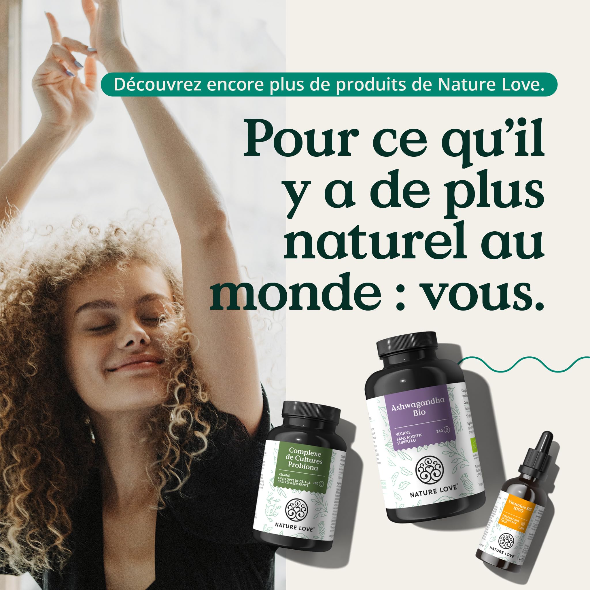 NATURE LOVE® Lions Mane - 180 gélules - hautement dosé, avec extrait 30:1 de 1500mg par dose journalière - 30% polysaccharides, 5% bêta-glucanes - Lion’s Mane - végane, testé en laboratoire