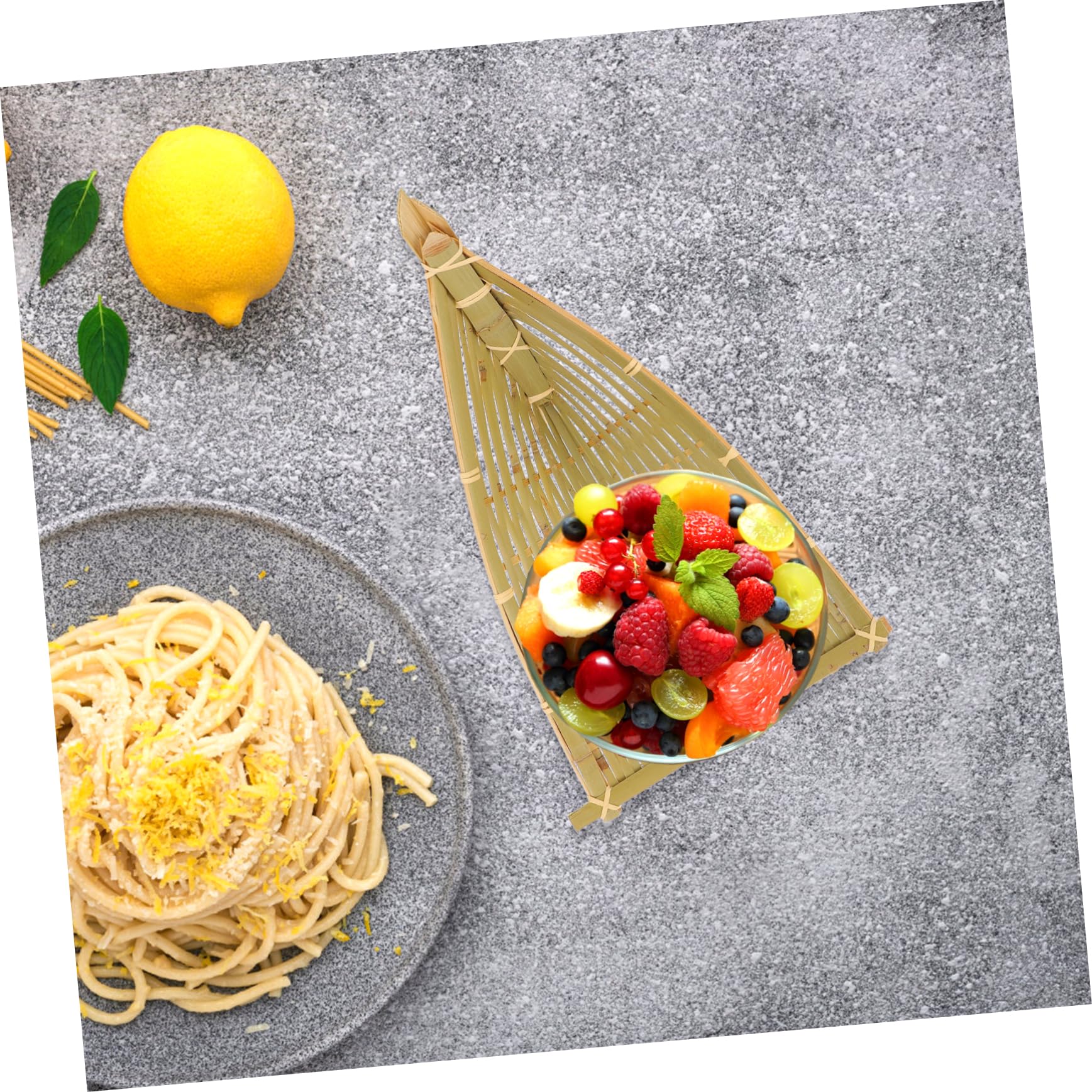 Unomor 1Pc Multi Purpose Woven Basket for Snacks Fruits and Bread Storage for Stylish and Design