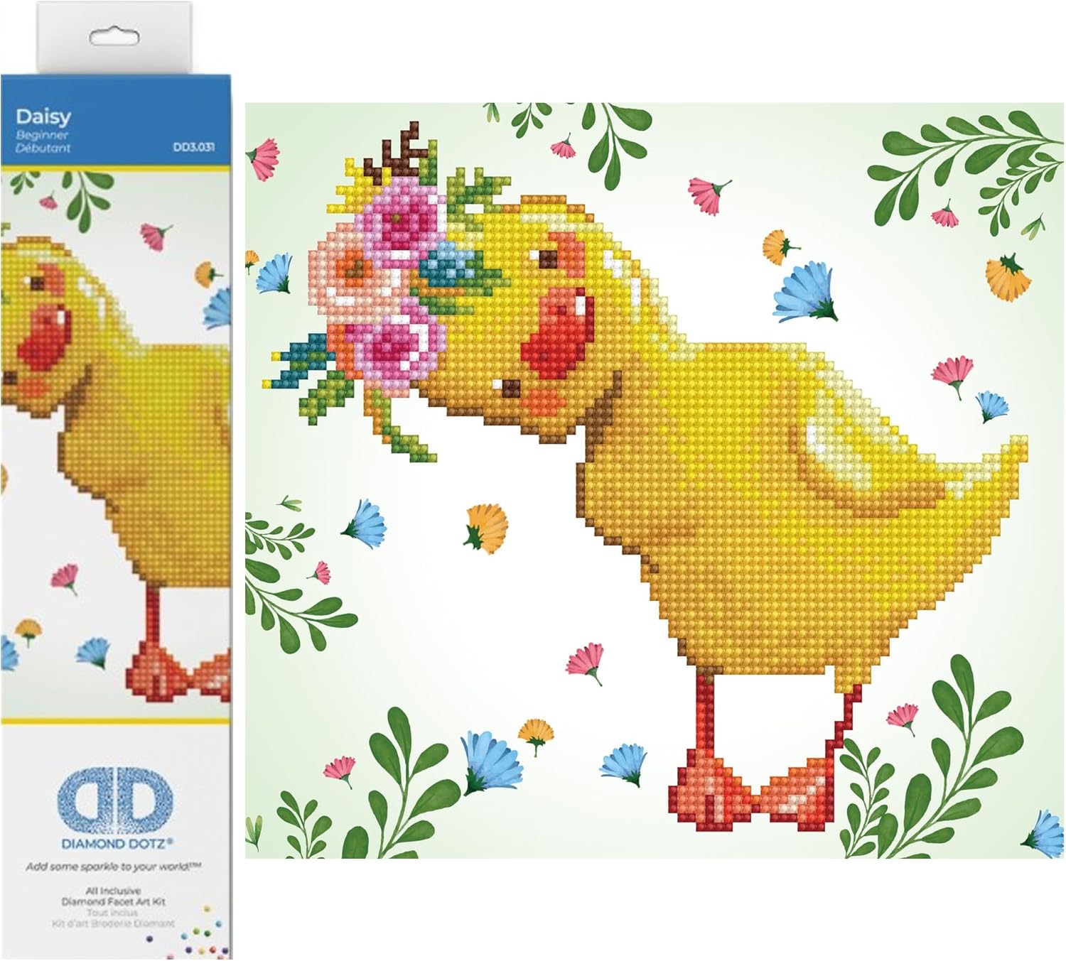 Diamond Dotz Kit Beginner Daisy 25cm x 23cm