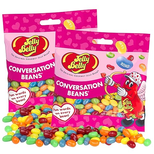 Gomitas de conversación de San Valentín, caramelos surtidos con sabor a fruta agria, golosinas para el día de San Valentín, 2.8 onzas (paquete de 2)