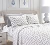 Elegant Comfort Chevron Pattern Collection 4-Piece Sheet Set Deep Pocket 1500 Thread Count, Fade, Stain, and Wrinkle Resistant, Fitted Sheet with Smart Pockets, Chevron Sheet Set, Twin, Gray