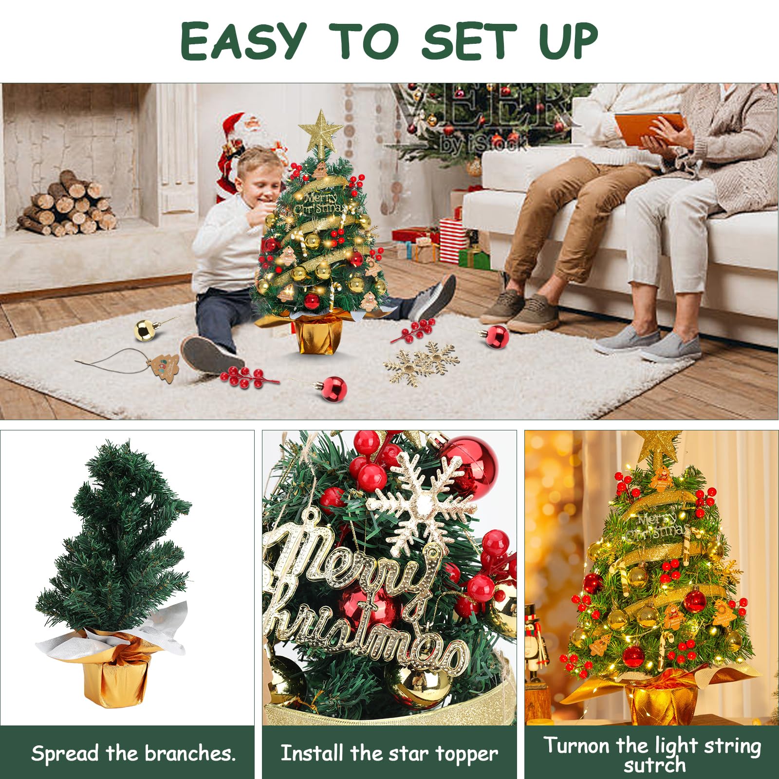 Mini Sapin De Noël Naturel Nobilis 60 Cm - Branches Fraîches Sur Tronc Bois, Parfum Forestier | Décoration Table, Rebord Fenêtre - 10