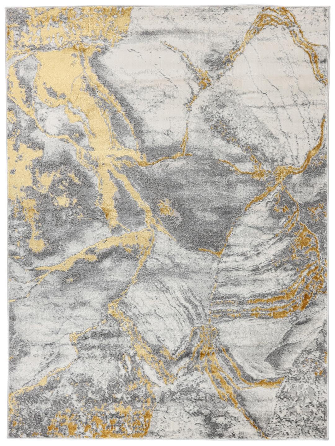 RugVista Antonie Tapis, 200 x 300 cm, Clair Gris/Doré