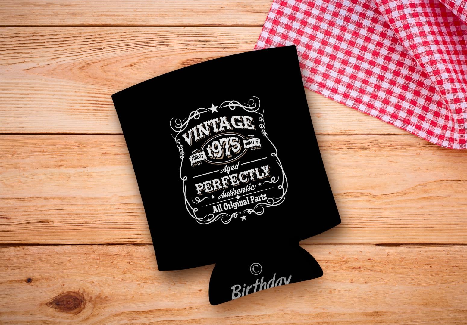 50th Birthday Party Supplies Vintage 1975 Aged Perfectly 12-Pack Can Drink Thermocoolers