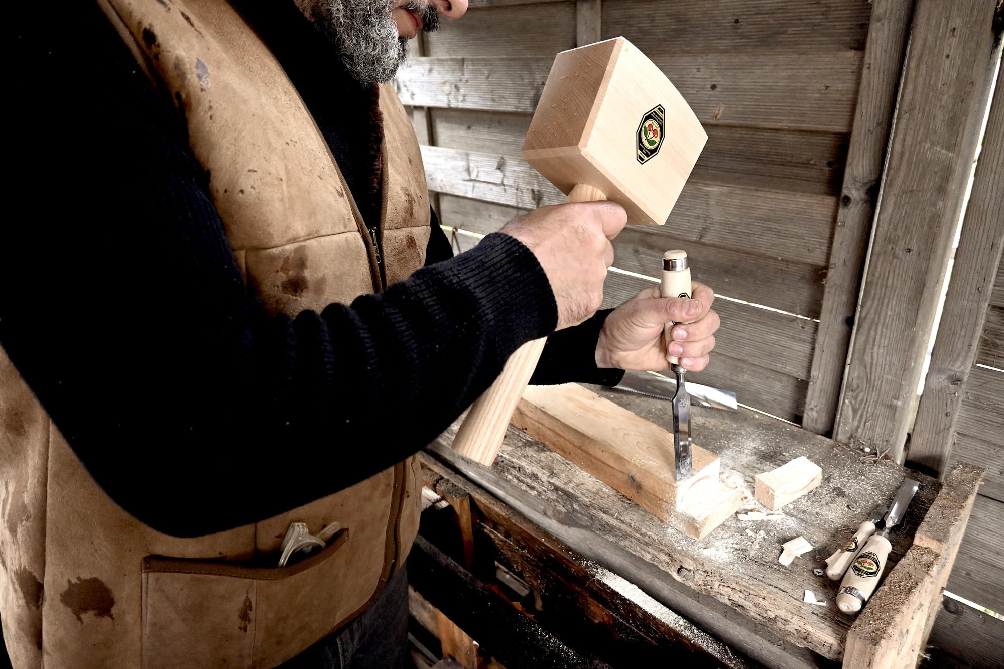 Authentique Maillet D'ébéniste Thor En Bois, Outil Ancien, Occasion