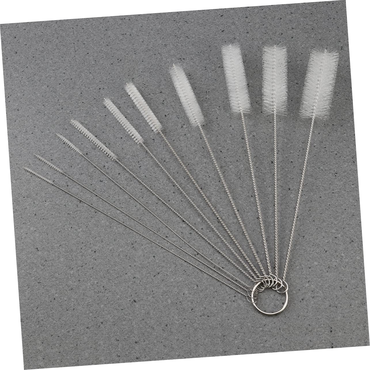 Gogogmee 10pcs Nylon Tube Brush Narrow Bottles Cleaner Drinking Straw Cleaning Brush Pipe Inner Cleaning Brush Bottle Cleaners Jewelry Cleaning Brush Bottle Straw Cleaning Brush White