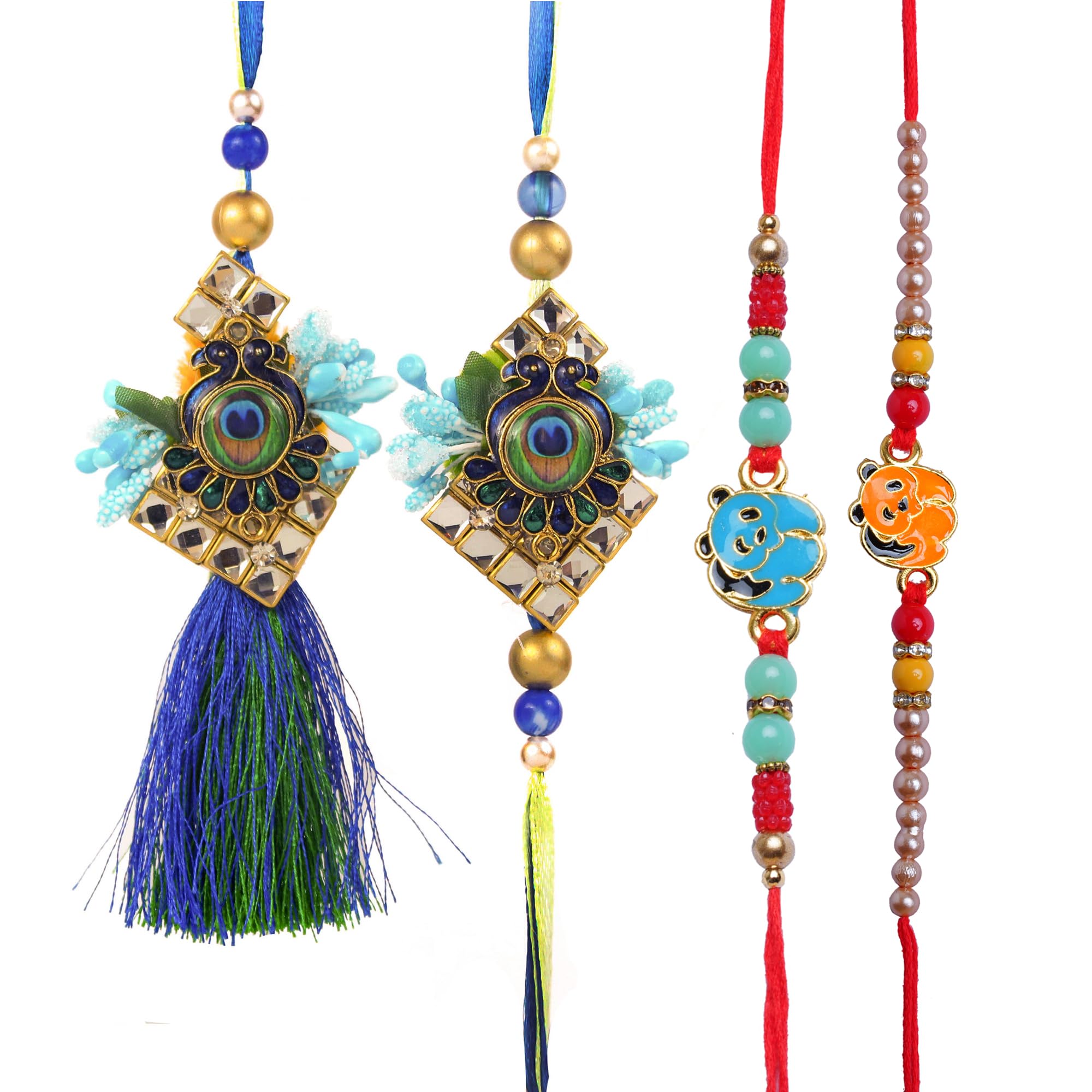 TIED RIBBONS Lot De 2 Rakhi Pour Frère Avec Coffret Cadeau | Rakhi