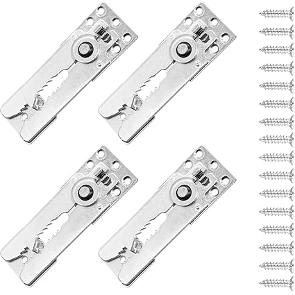 Waziaqoc 4 Pack Sectional Couch Connector, Heavy Duty Sofa snap sectional Couch Interlocking Furniture Connector with Mounting Screws - 6.1inch/155mm