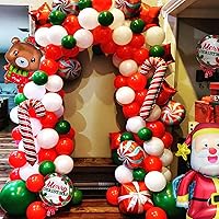 Vista 7 de KAWKALSH Kit de arco de globos rojos, 111 piezas de diferentes tamaños, 18, 12, 5 pulgadas, guirnalda de globos de látex para cumpleaños