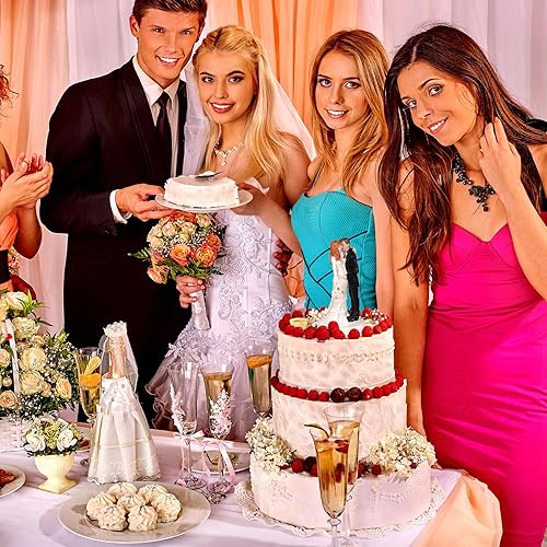 Miniatura 4 de Decoración para tartas de boda, decoración de pastel de novia y novio, estatua de amor, estatua de pareja, estatua de resina para recién casados,