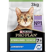 Purina Pro Plan Longevis Sterilised Senior 7+ Crocchette Gatti Ricco in Tacchino, 3kg
