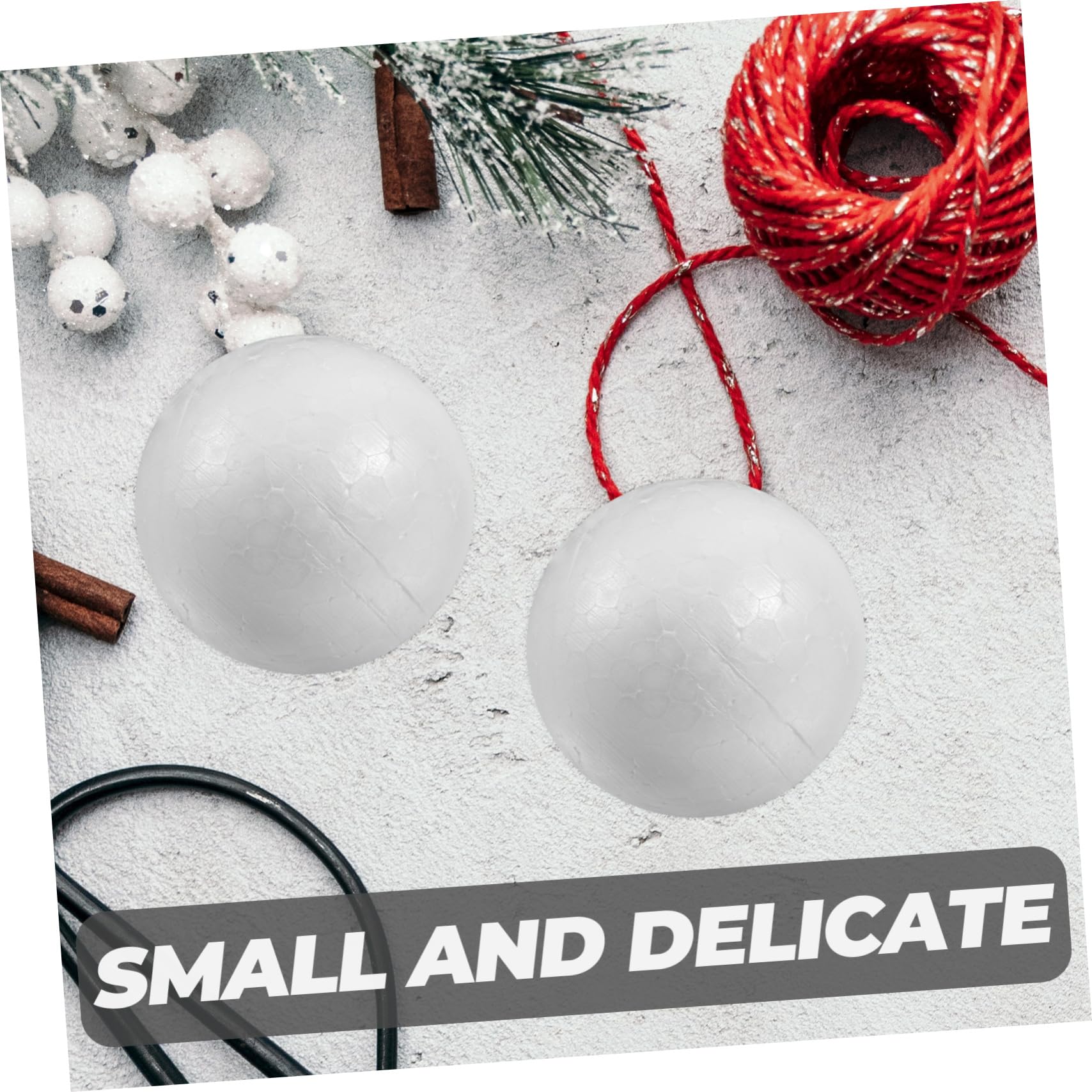 Homoyoyo 100 Bolas Redondas de Poliestireno de Espuma para Manualidades, Pintables y Lijables, Ideales para Decoración de Árboles de Navidad y Proyectos Escolares