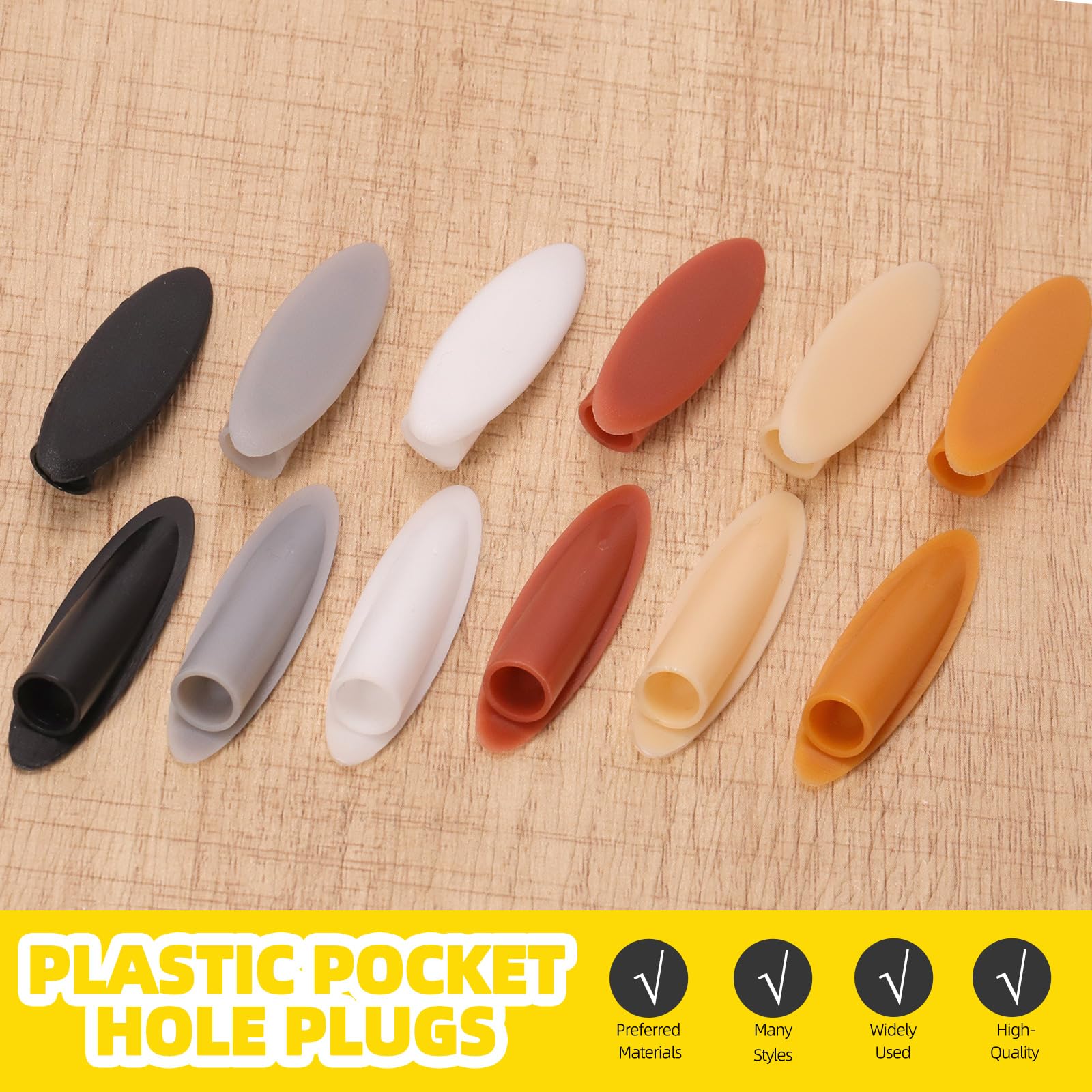 Mardatt 360Pcs 8Colors Plastic Pocket Hole Plugs - Image 4