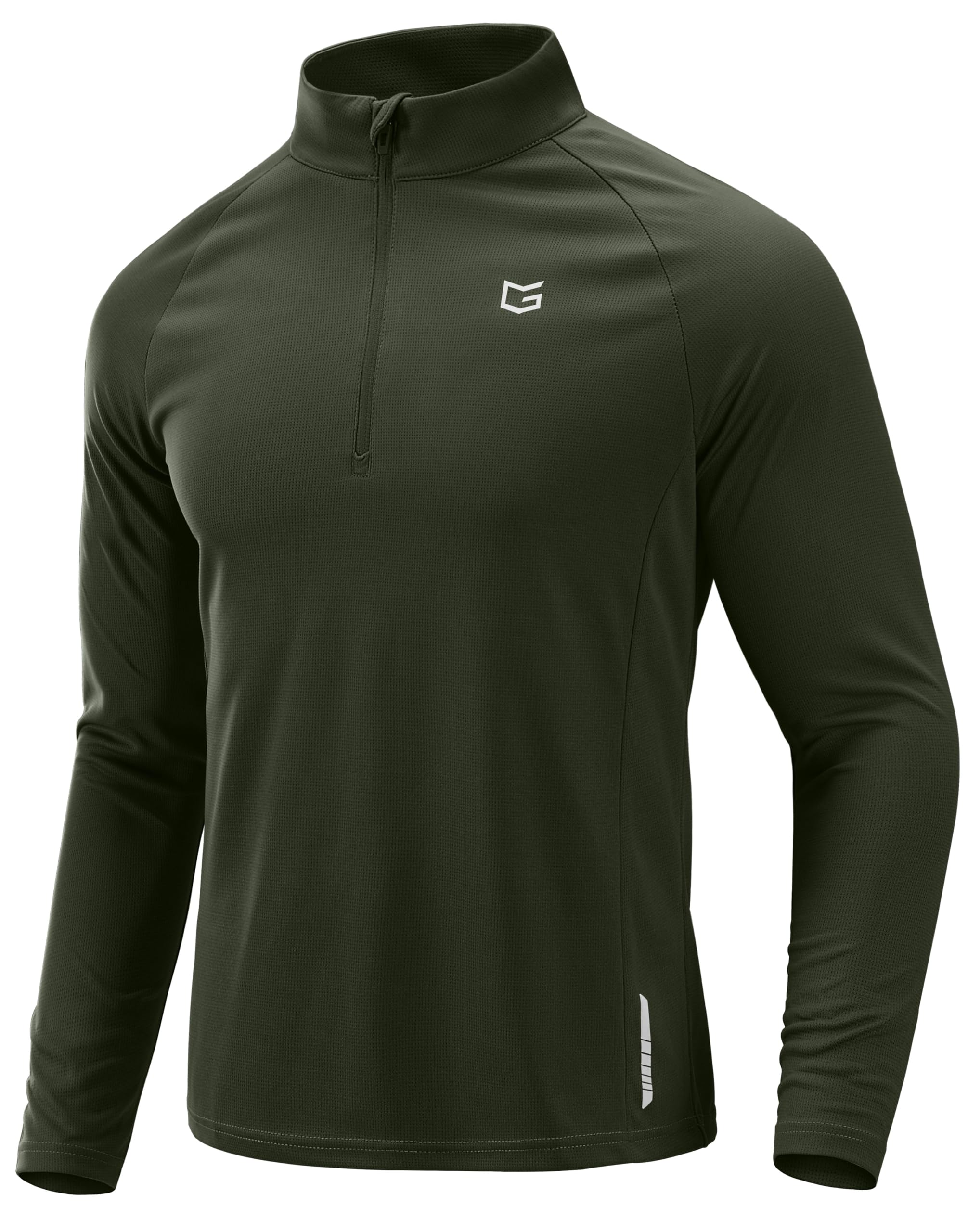 G Gradual Men's Quarter Zip Pullover Running Athletic Shirts Long Sleeve