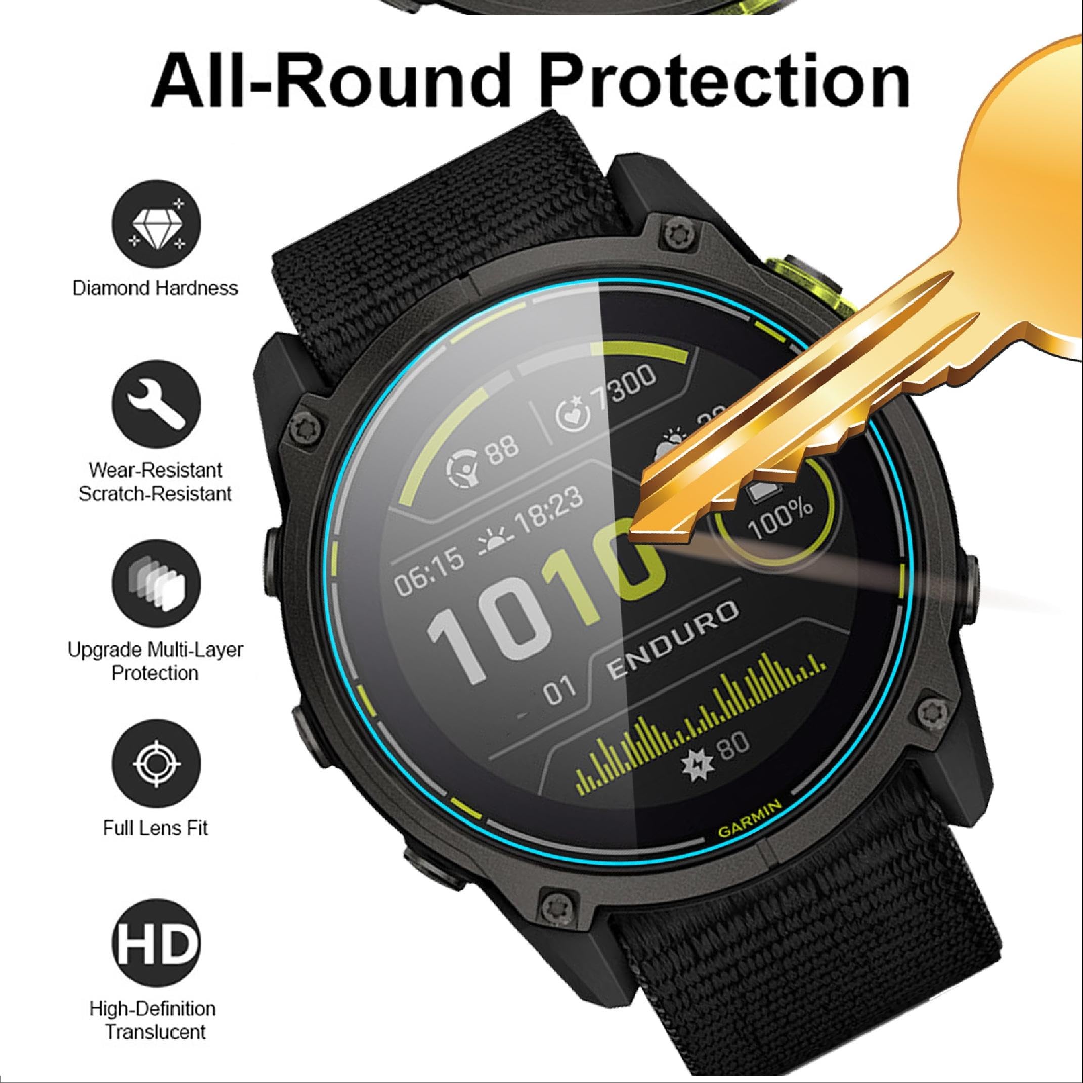 3 Protecteurs D’écran Pour Garmin Venu 4 45mm – Film Composite Mince, Anti-rayures, Anti-bulles – Transparent Haute Définition - 2