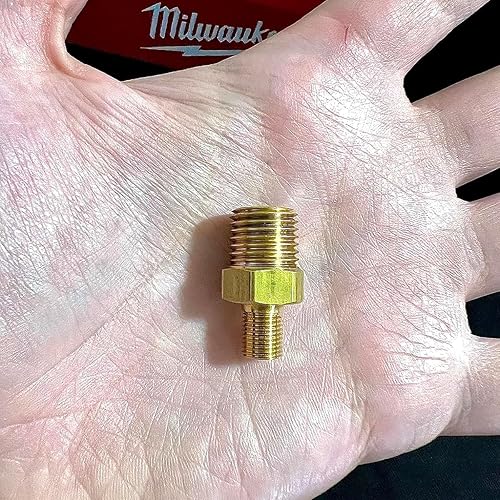 Miniatura 6 de Adaptador de inflador de aire 14 NPT (m) a la válvula Schrader estándar, adaptador de válvula Presta para compresor de aire, suspensión de resorte