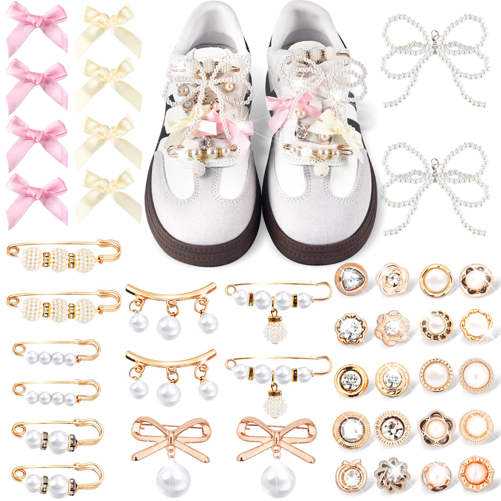 Amazon.com: 42Pcs Shoe Charms for Sneakers Gold Junk Socks