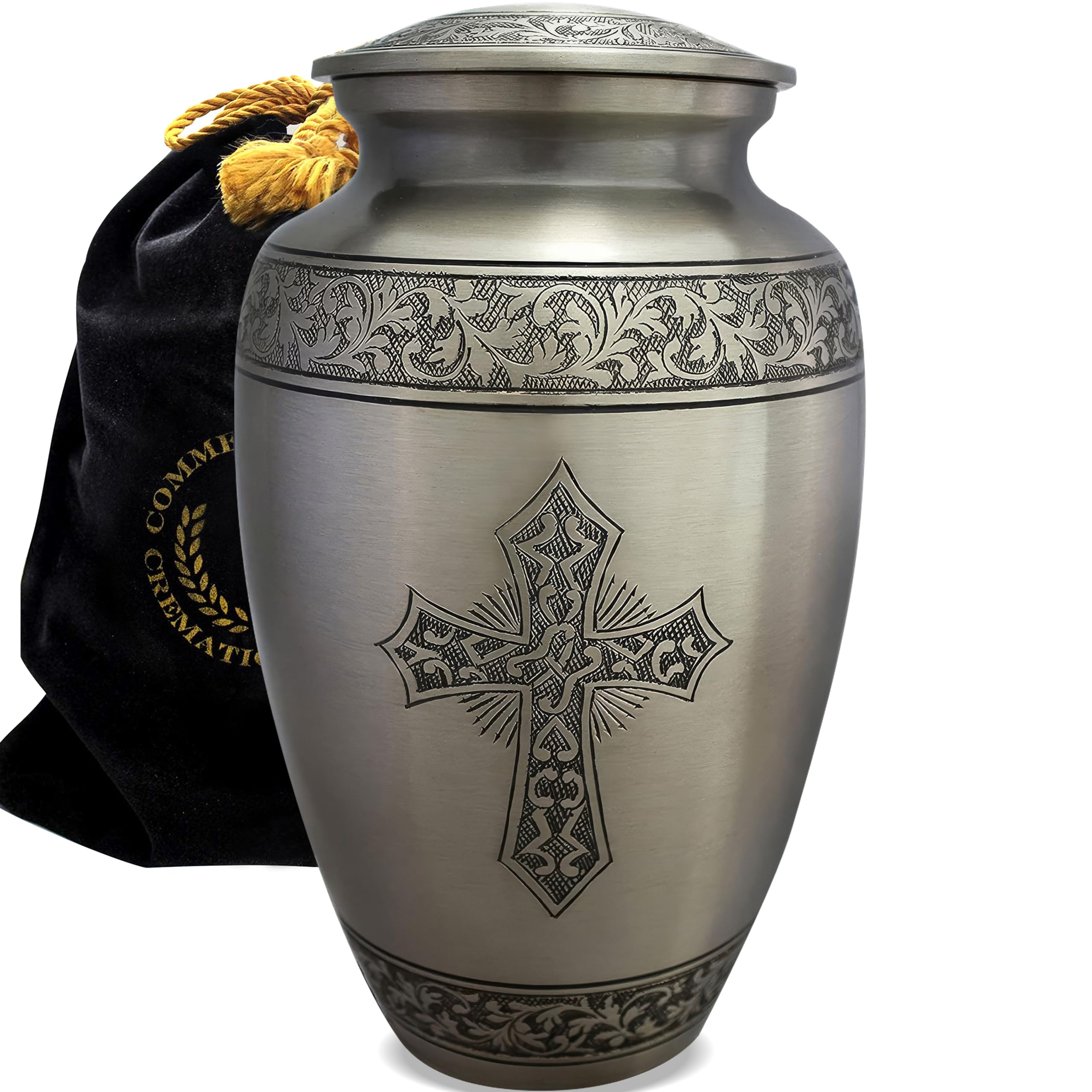 Silver Cross Cremation Urns for Human Ashes Adult Female &amp; Male Urns