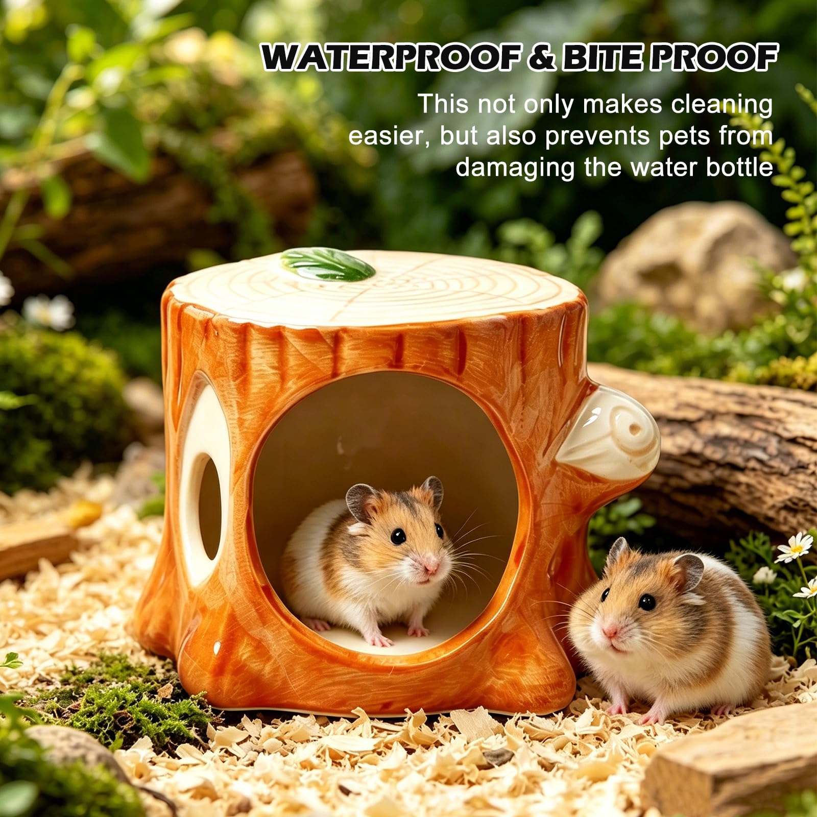 Nascondiglio per criceti in ceramica, grande, in ceramica, per criceti, per piccoli animali, in ceramica, facile da pulire
